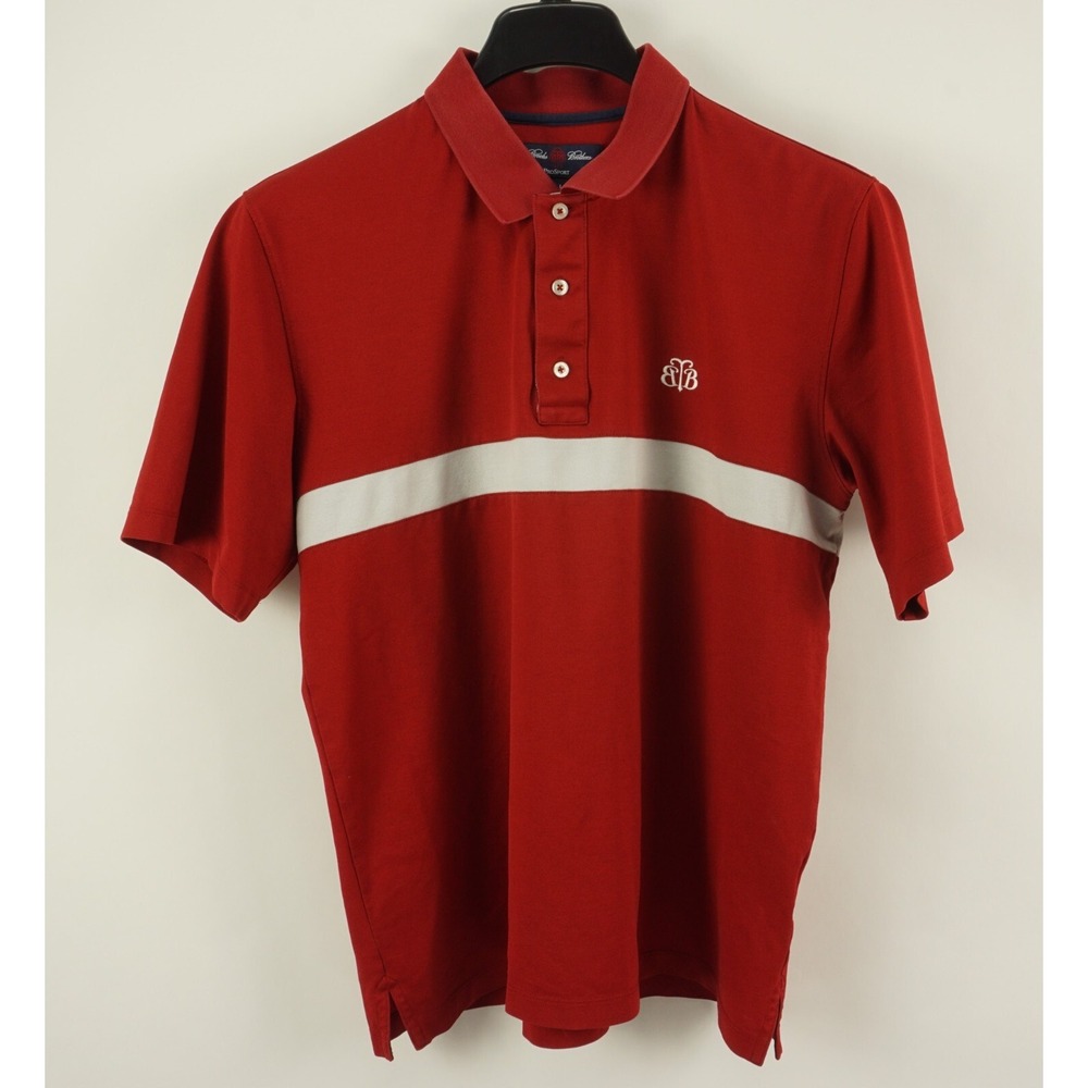 Brooks Brothers Pique Performance BB Logo Pro Sport Polo Shirt Men's Large Red